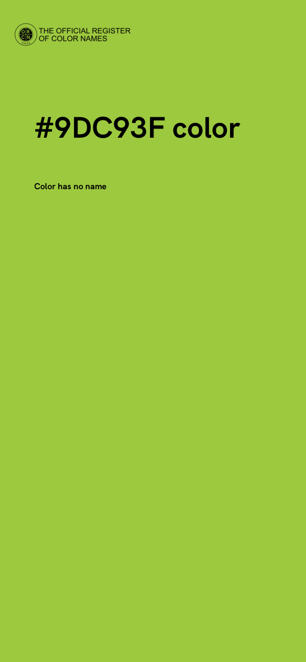 #9DC93F color image