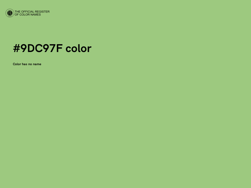 #9DC97F color image