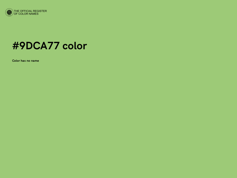 #9DCA77 color image