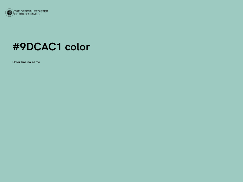 #9DCAC1 color image