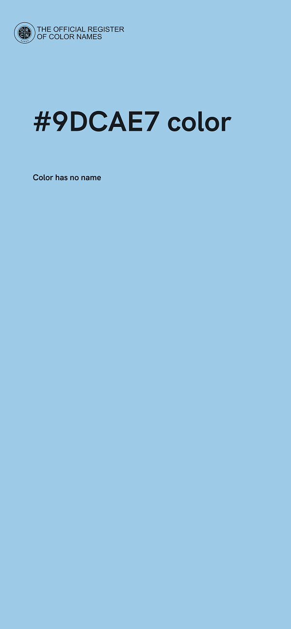 #9DCAE7 color image