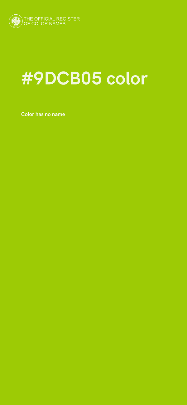 #9DCB05 color image