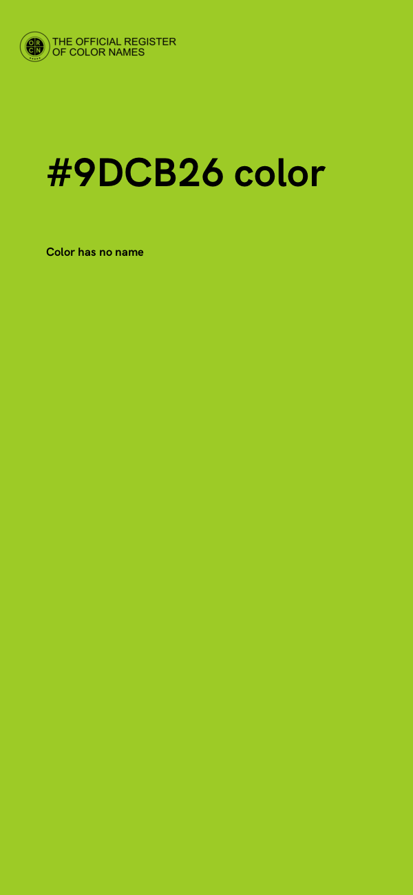 #9DCB26 color image