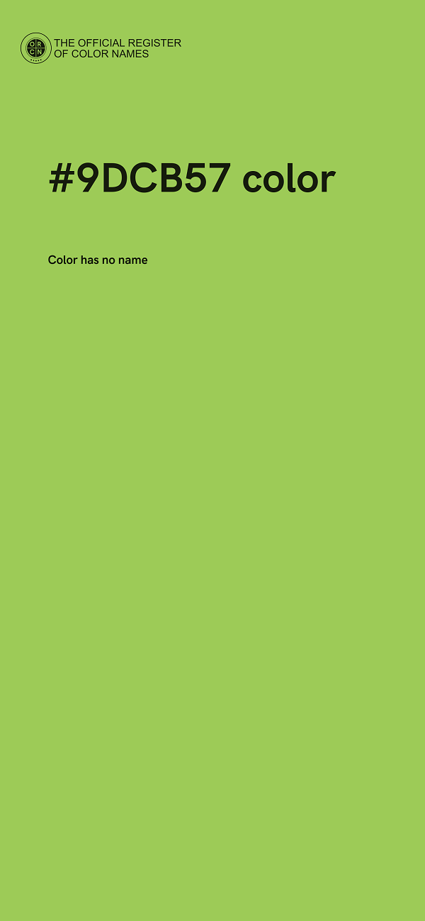 #9DCB57 color image