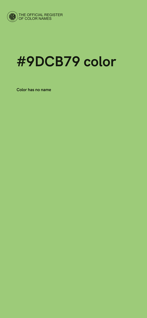 #9DCB79 color image