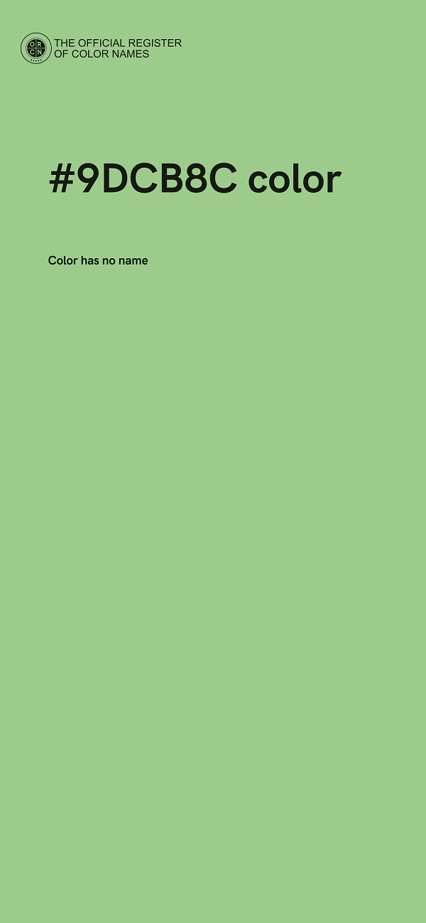 #9DCB8C color image