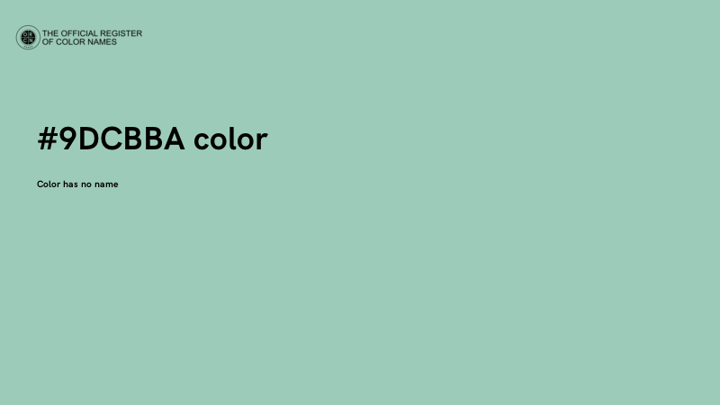 #9DCBBA color image