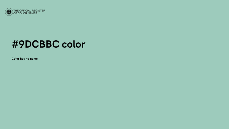 #9DCBBC color image