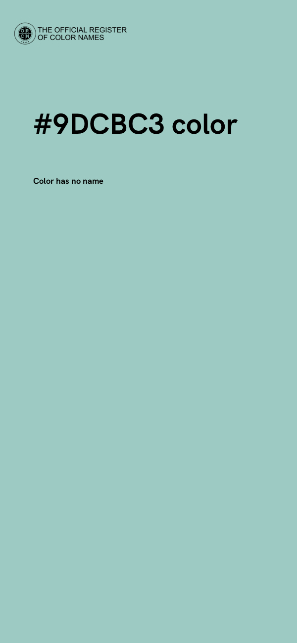 #9DCBC3 color image