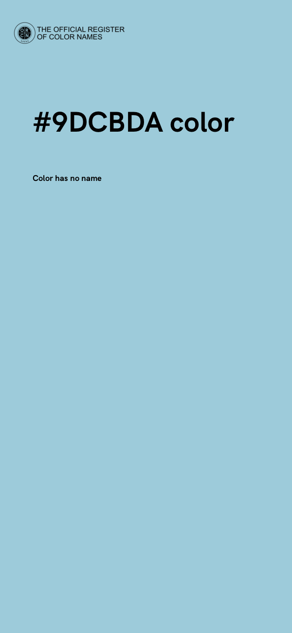 #9DCBDA color image