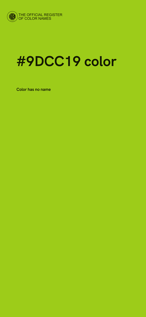 #9DCC19 color image