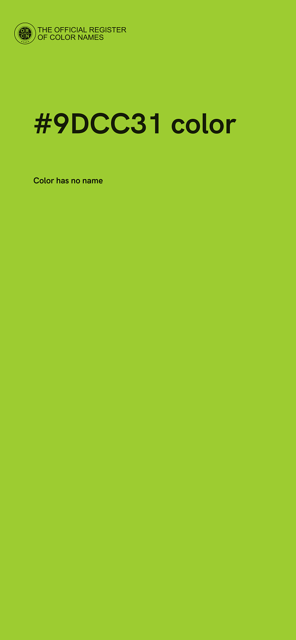 #9DCC31 color image