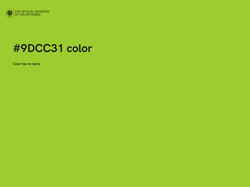 #9DCC31 color image