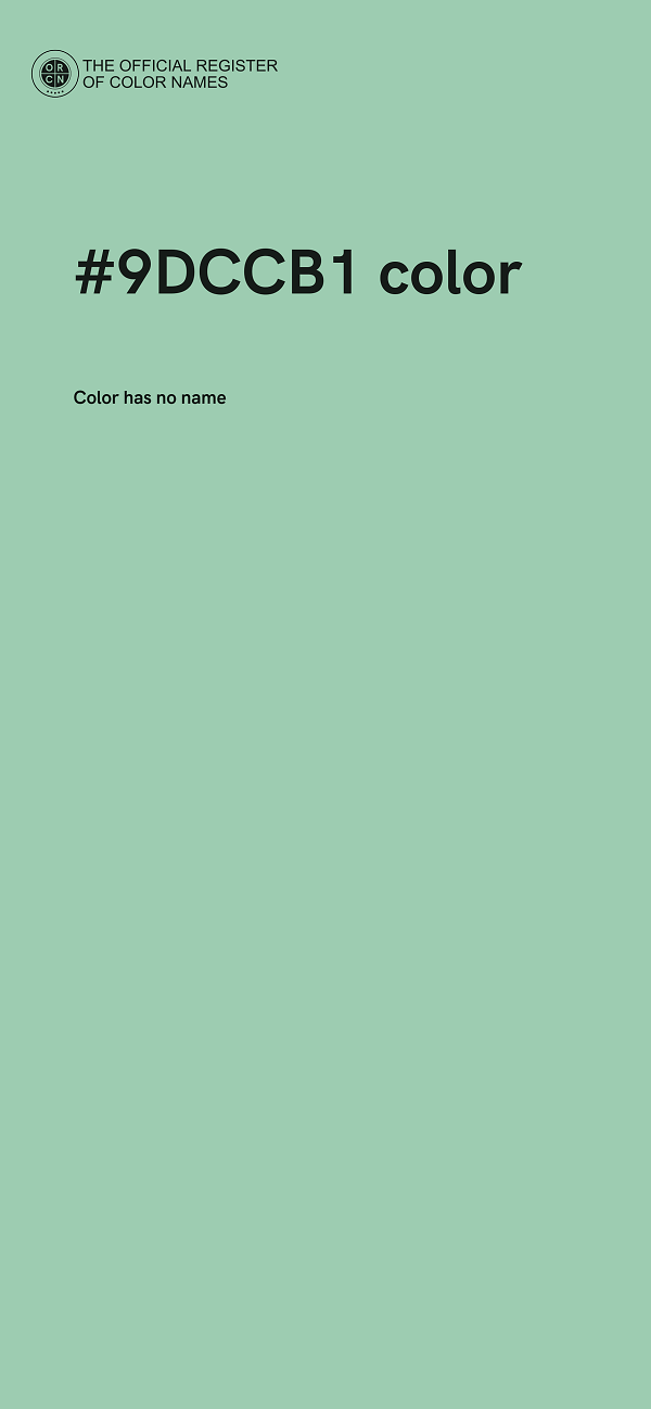 #9DCCB1 color image