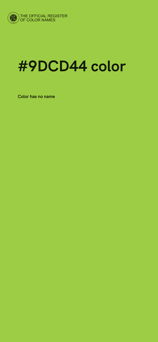 #9DCD44 color image