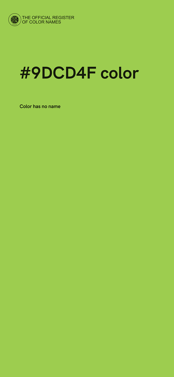 #9DCD4F color image