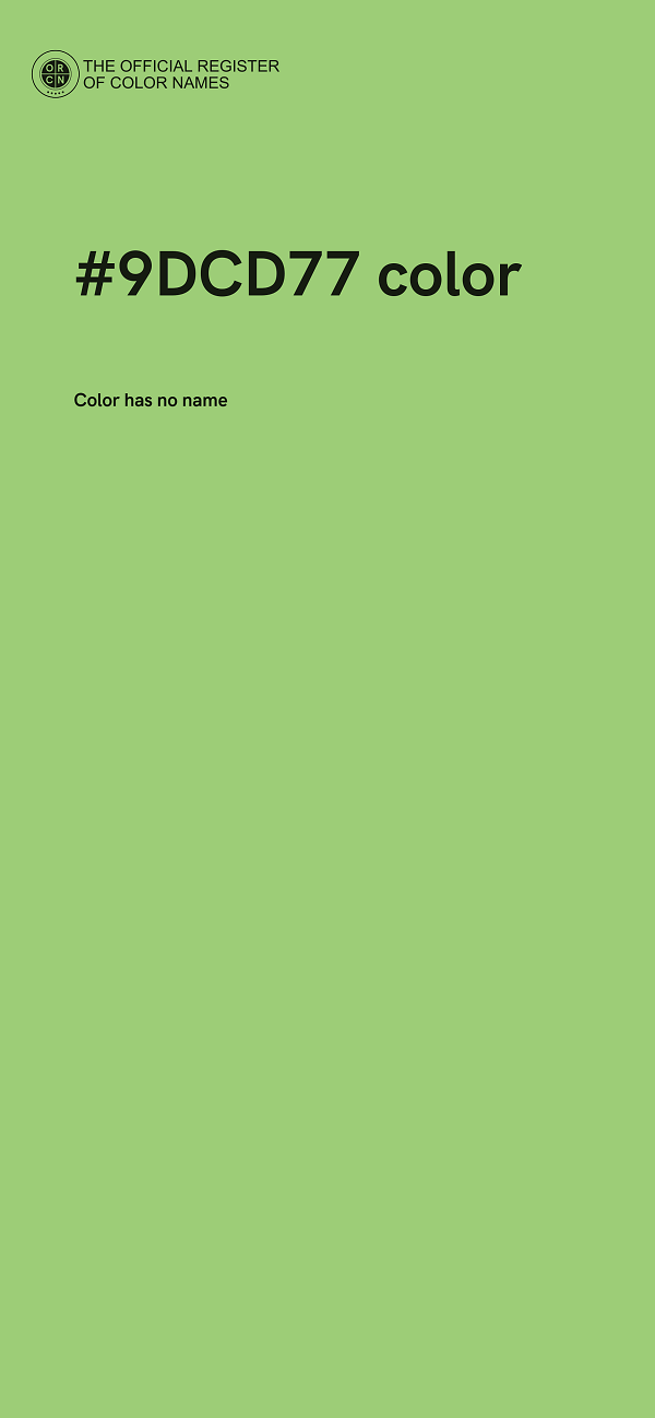 #9DCD77 color image