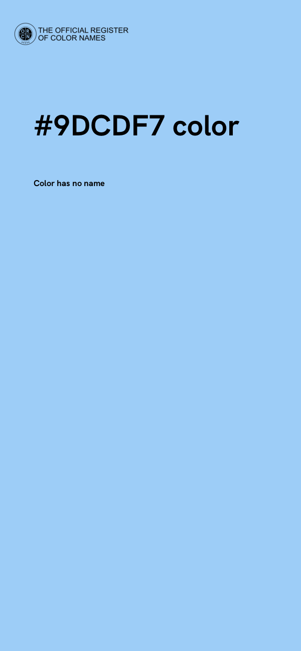 #9DCDF7 color image