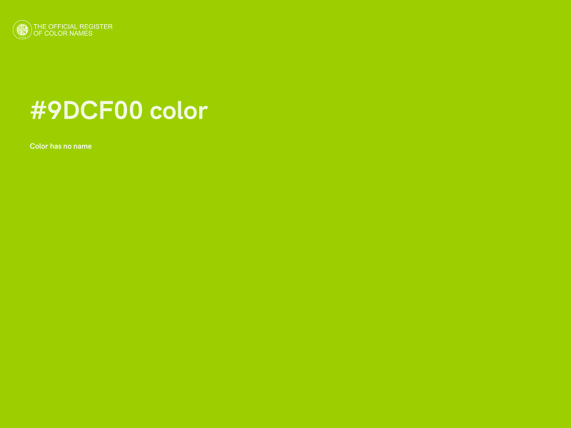 #9DCF00 color image