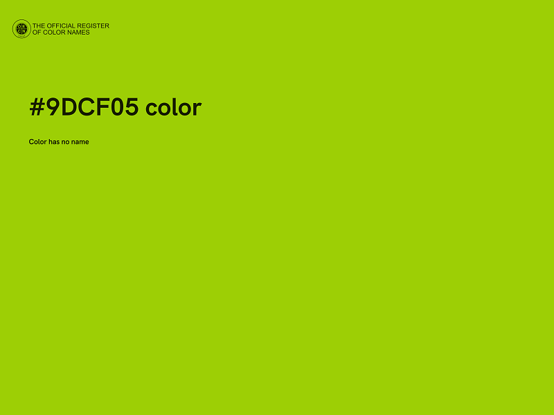 #9DCF05 color image