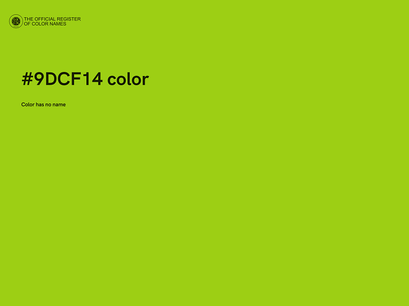 #9DCF14 color image