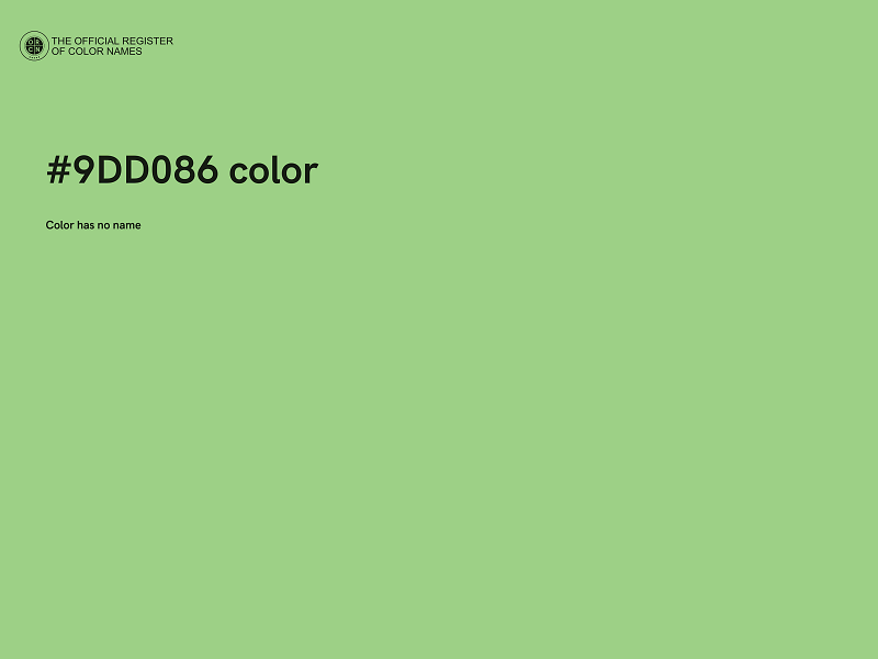 #9DD086 color image