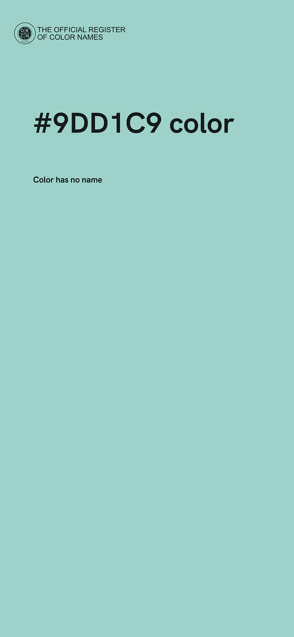 #9DD1C9 color image