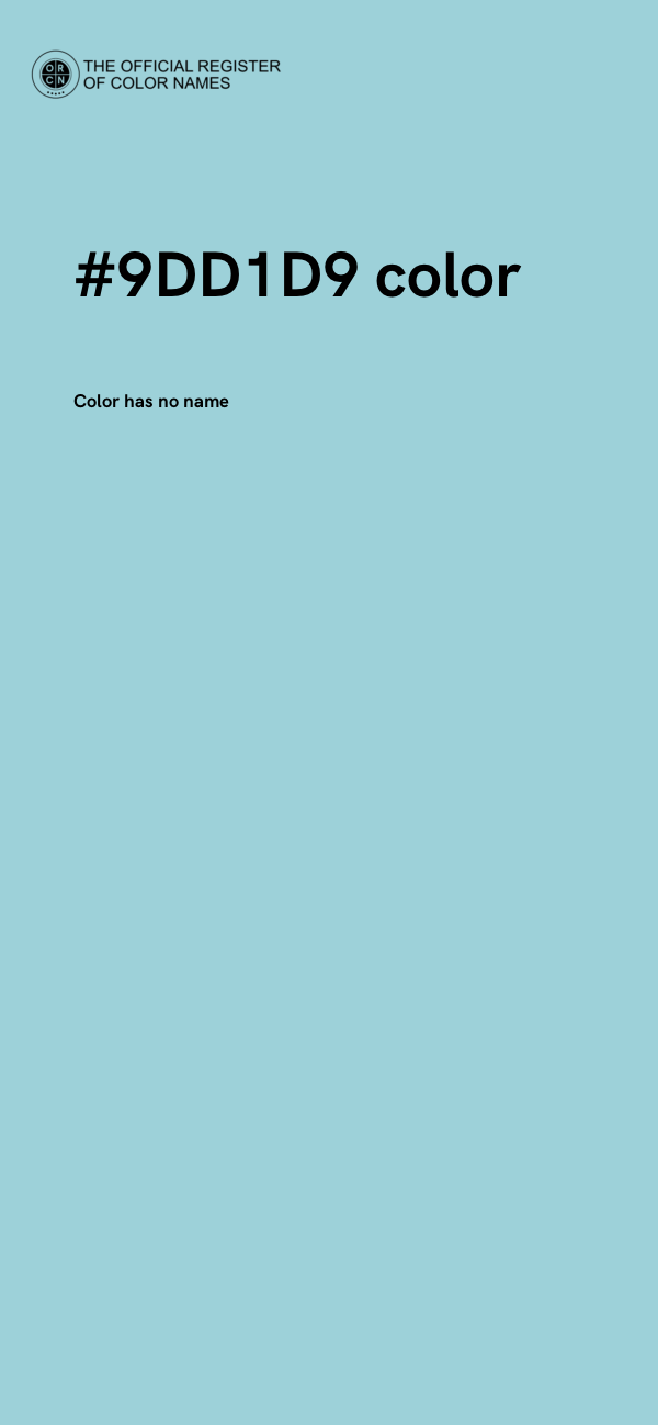 #9DD1D9 color image