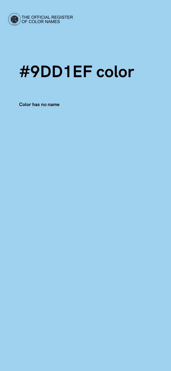 #9DD1EF color image