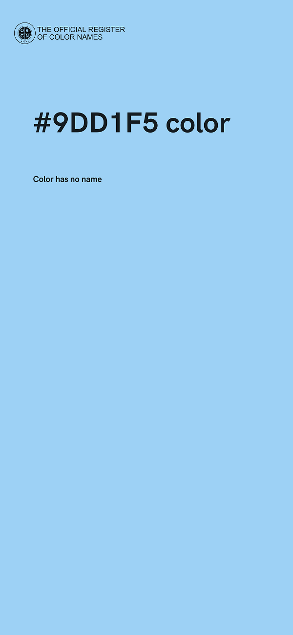 #9DD1F5 color image
