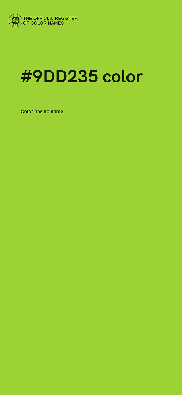 #9DD235 color image