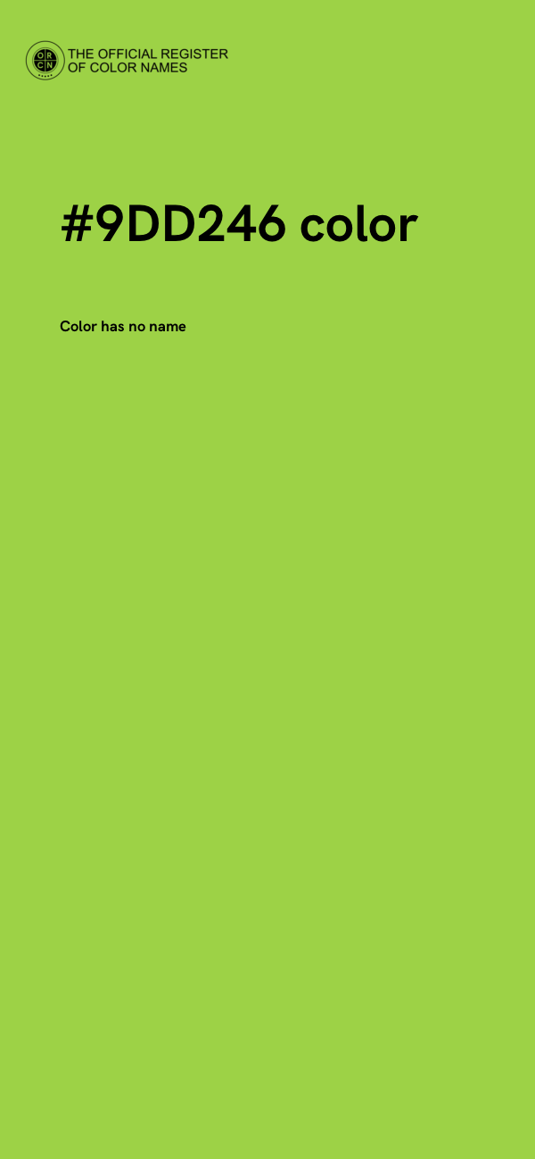 #9DD246 color image