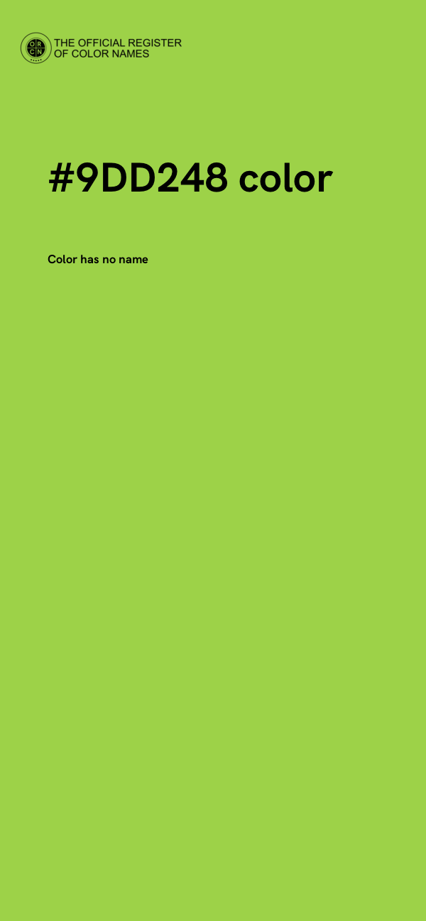 #9DD248 color image