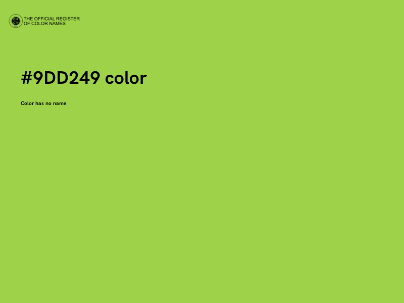 #9DD249 color image