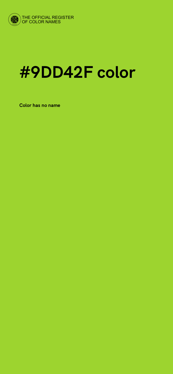 #9DD42F color image