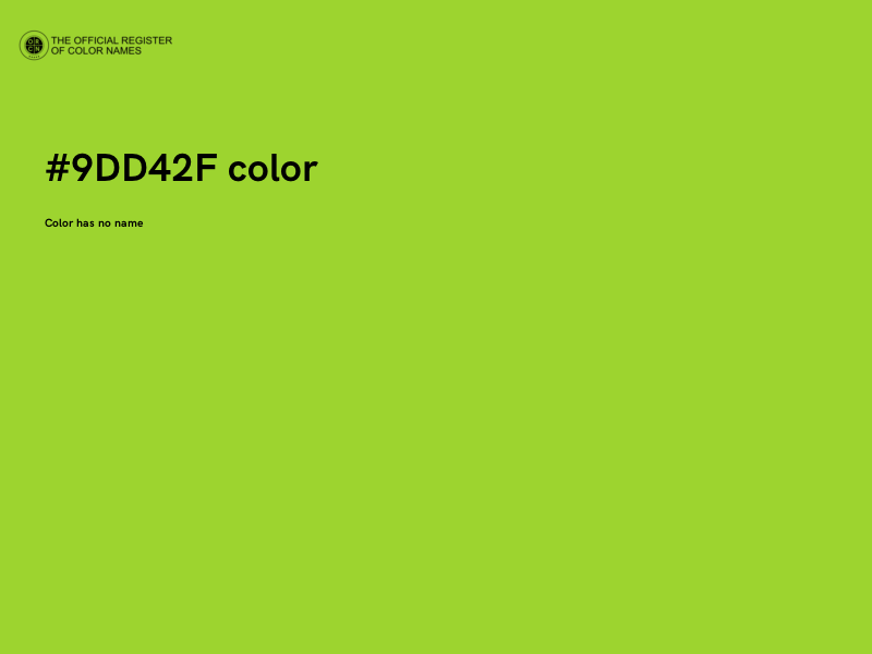 #9DD42F color image