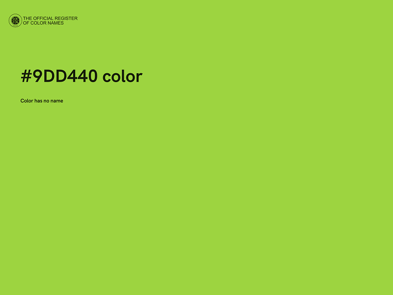 #9DD440 color image