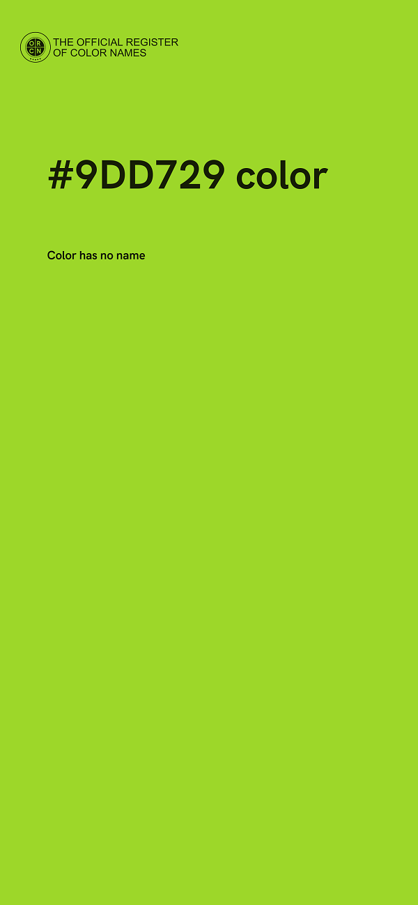 #9DD729 color image