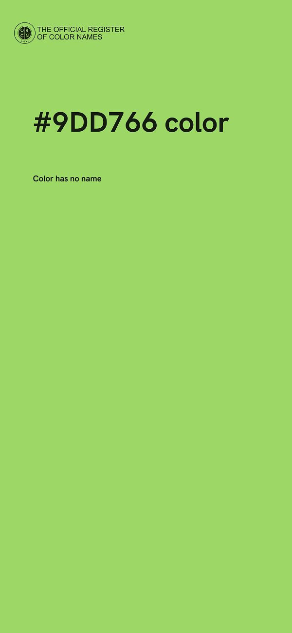 #9DD766 color image