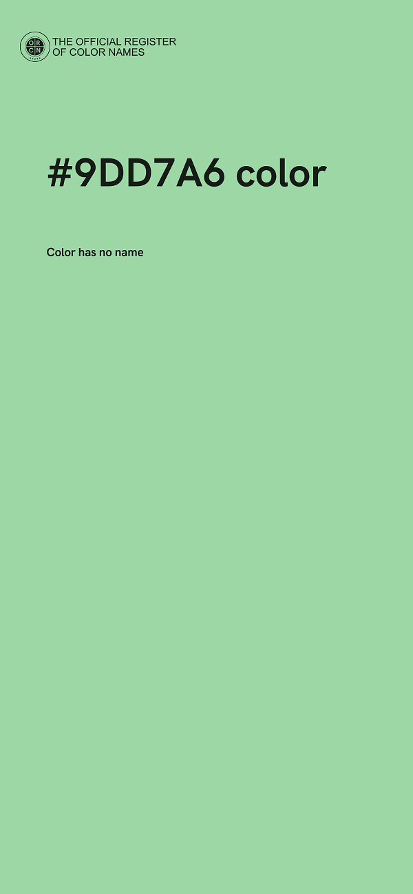 #9DD7A6 color image