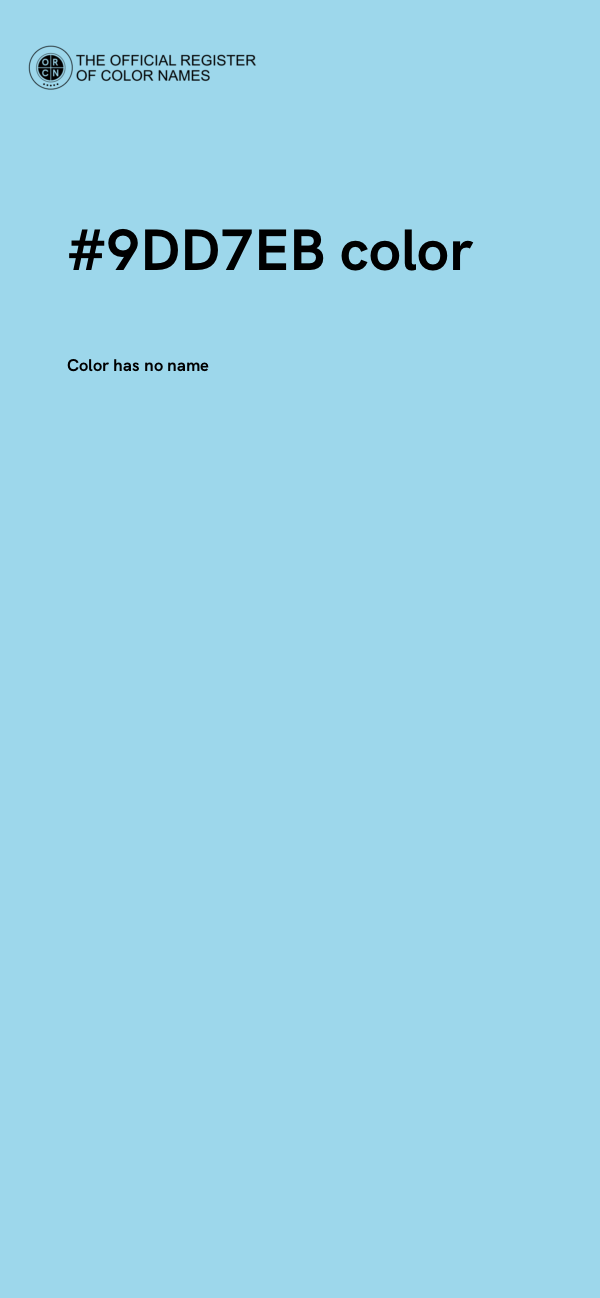 #9DD7EB color image