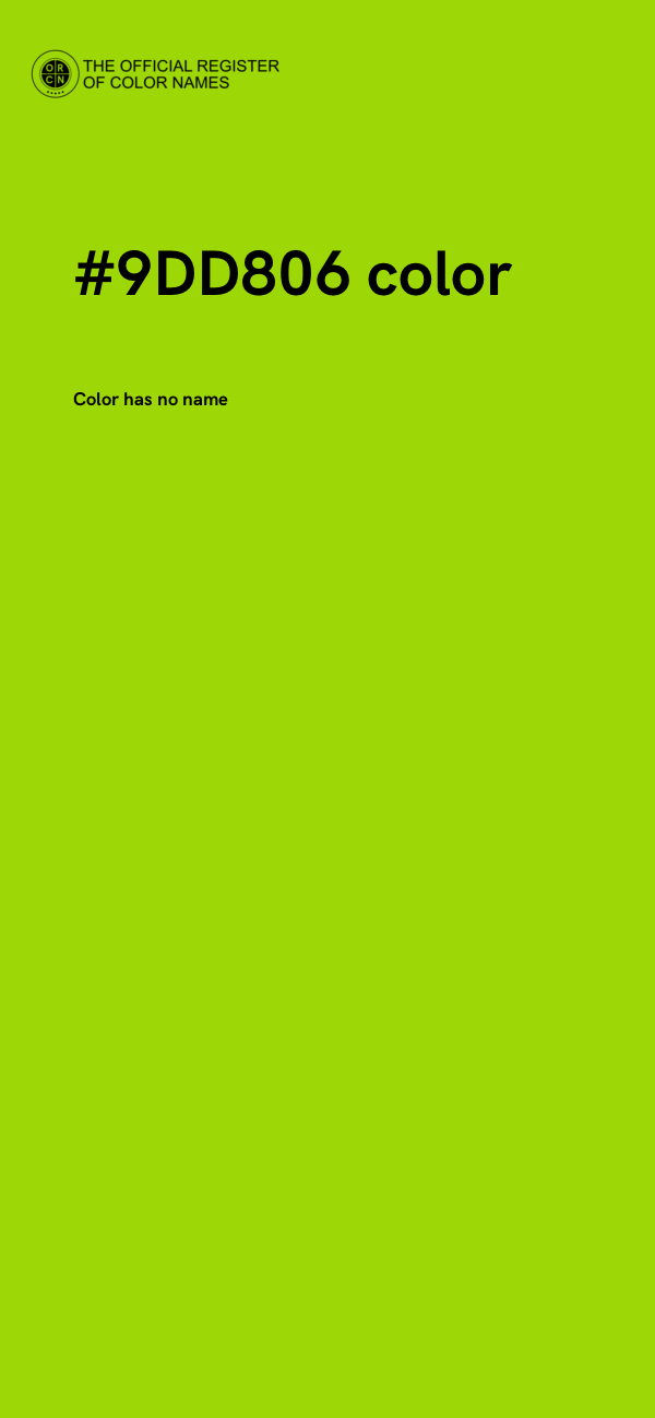 #9DD806 color image