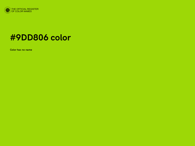 #9DD806 color image