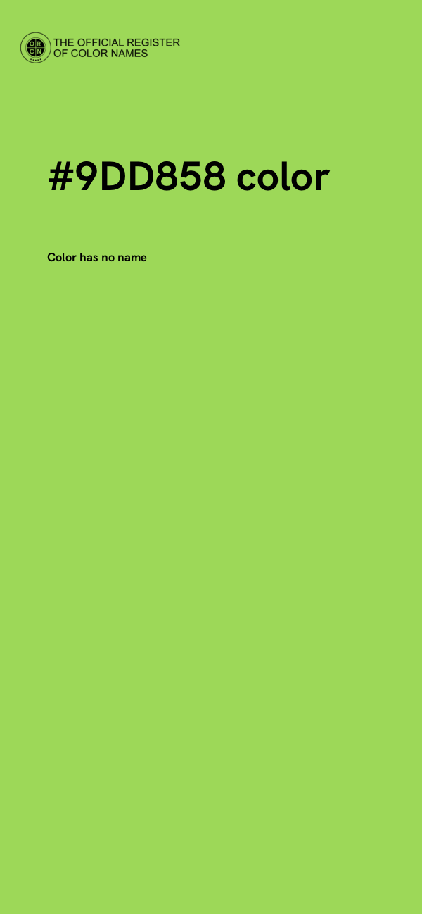 #9DD858 color image