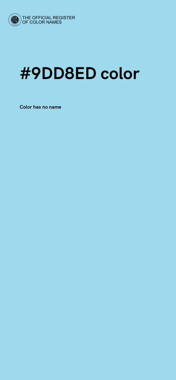 #9DD8ED color image