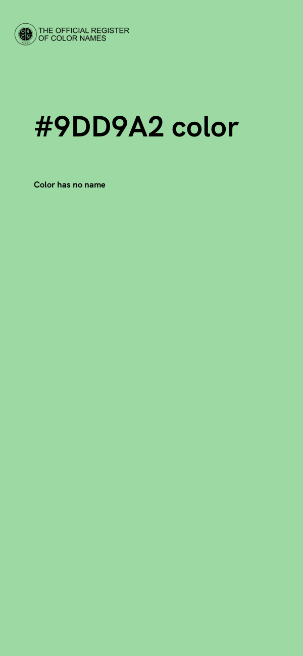 #9DD9A2 color image