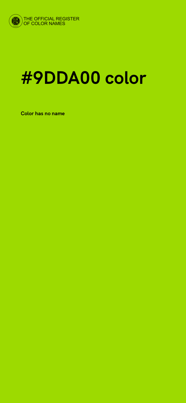 #9DDA00 color image