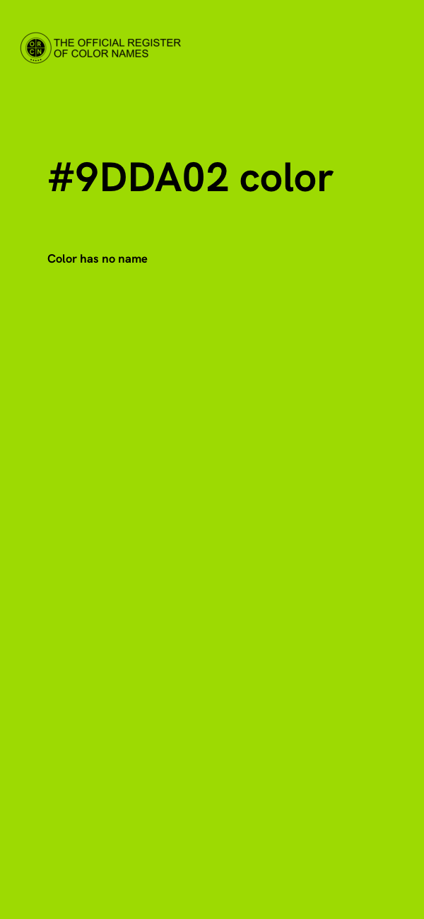 #9DDA02 color image