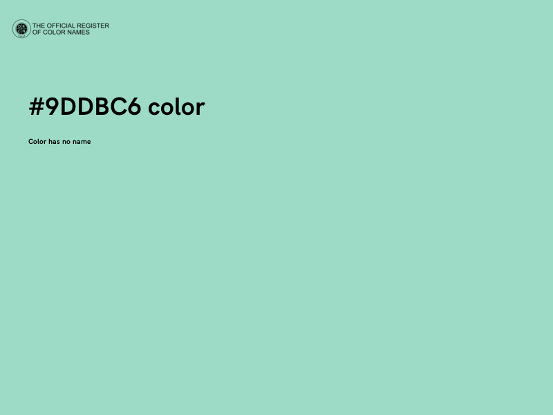 #9DDBC6 color image