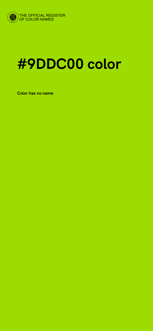 #9DDC00 color image